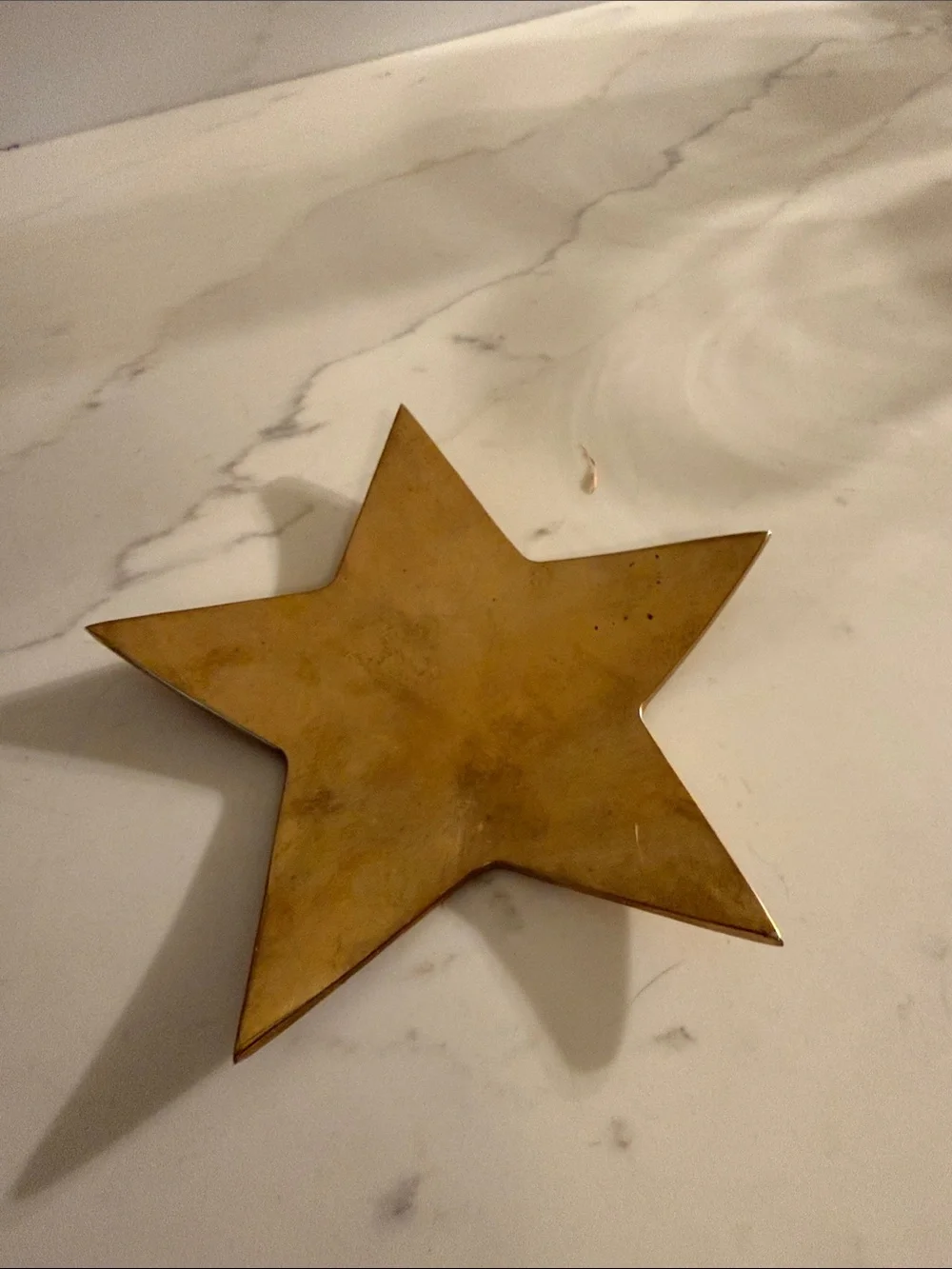 Vintage Brass Star Trinket dish